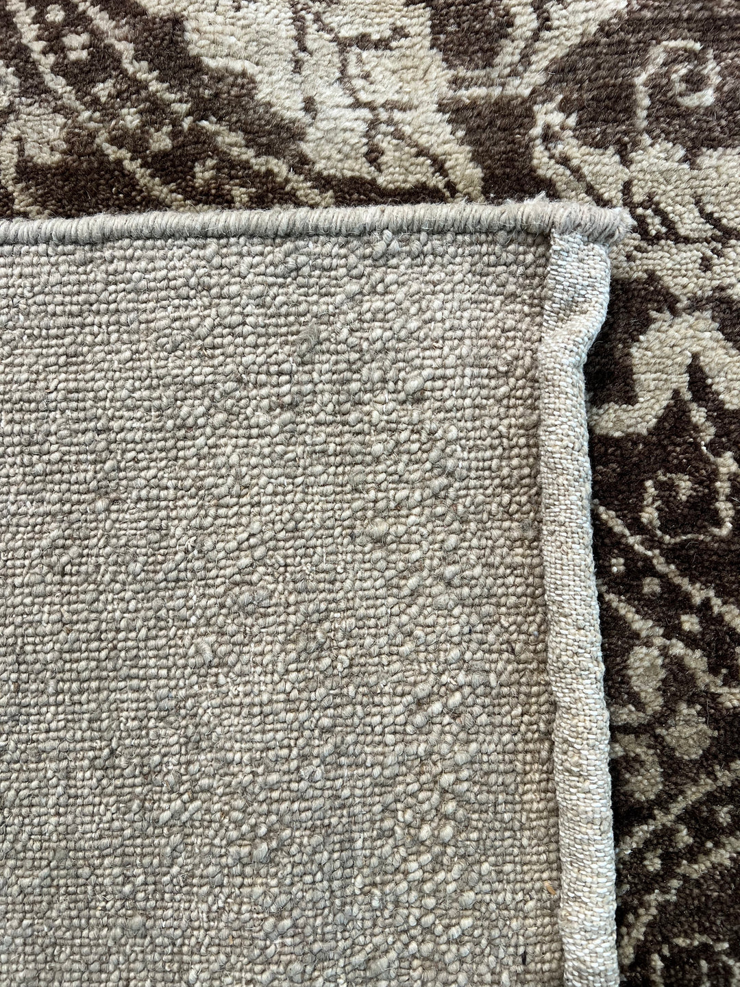 Noir Fleur – Charcoal &amp; Ivory Grey Floral Geometric Style Rug | 11’9” × 15’1”