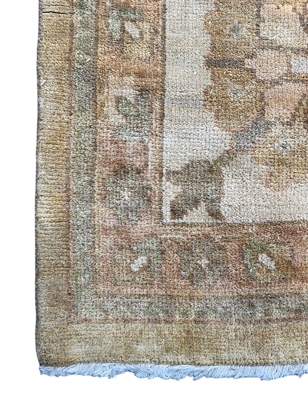Saffron Vale – Golden Beige &amp; Soft Blue Oushak Rug | 11’11” × 14’5”