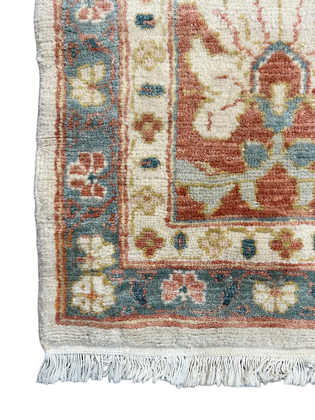 Celestial Bloom – Soft Blue &amp; Terracotta Floral Rug | 12’3” × 17’9”