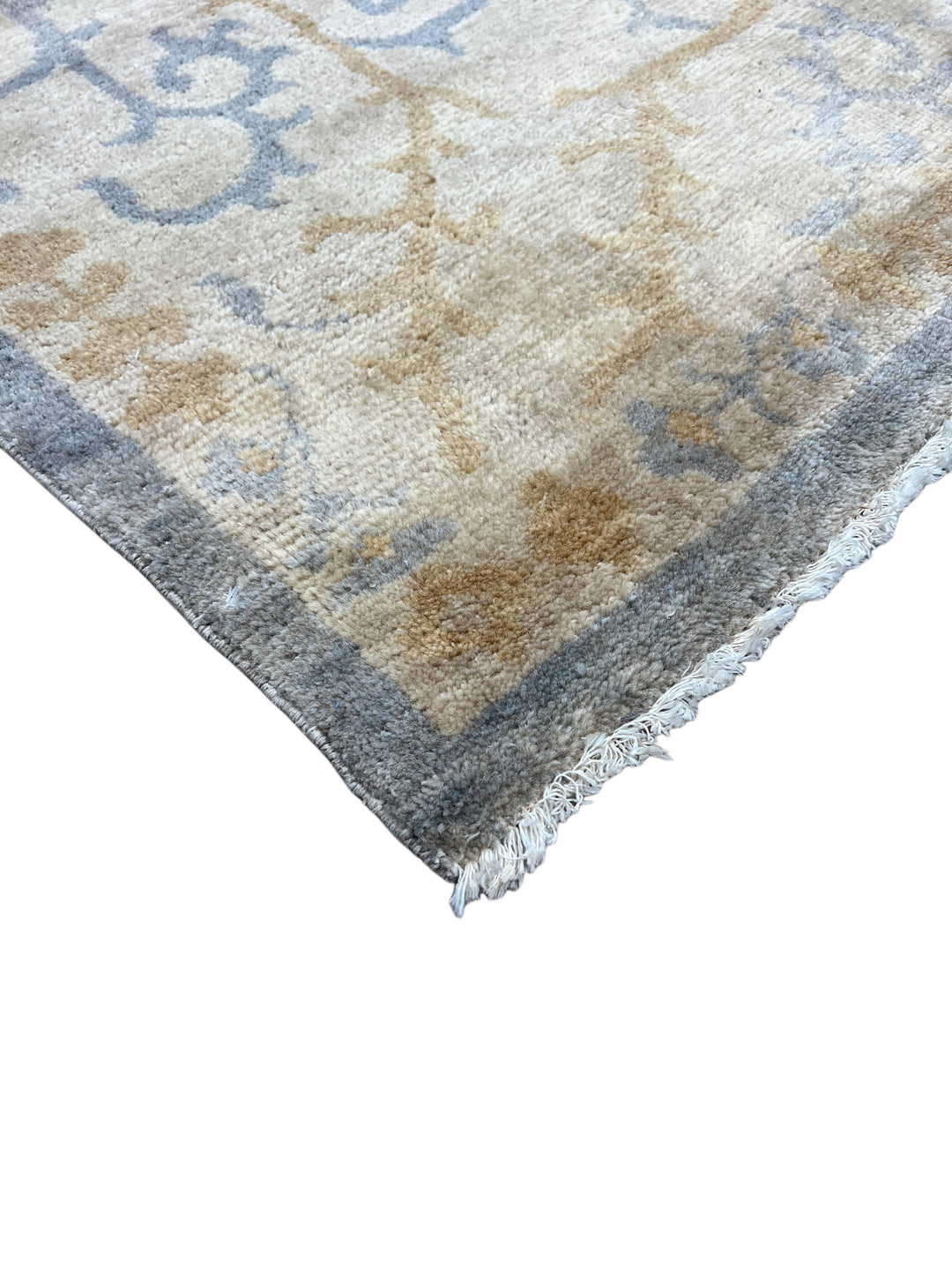 Kyoto Whisper – Soft Blue, Champagne &amp; Beige Ninja Motif Rug | 11’8” × 15’10”