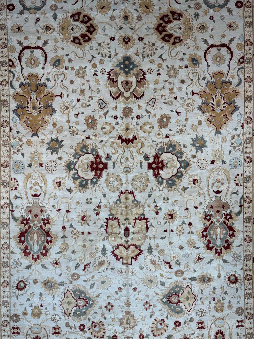 Ivory Solstice – Soft Ivory &amp; Beige Traditional Floral Rug | 12’0” × 18’4”