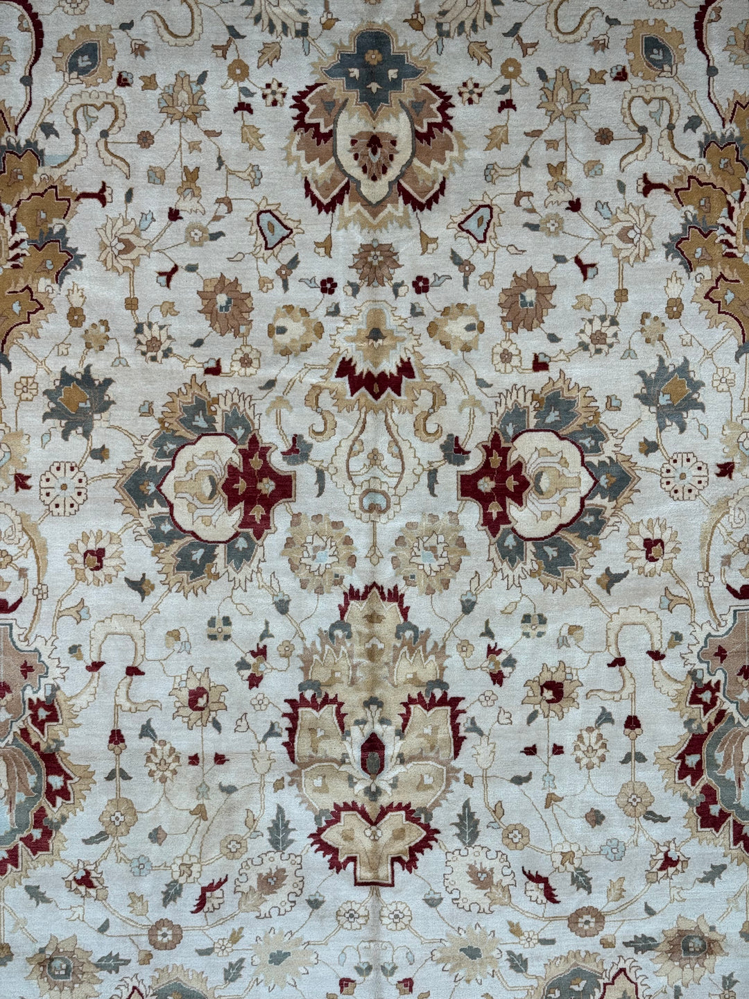 Ivory Solstice – Soft Ivory &amp; Beige Traditional Floral Rug | 12’0” × 18’4”