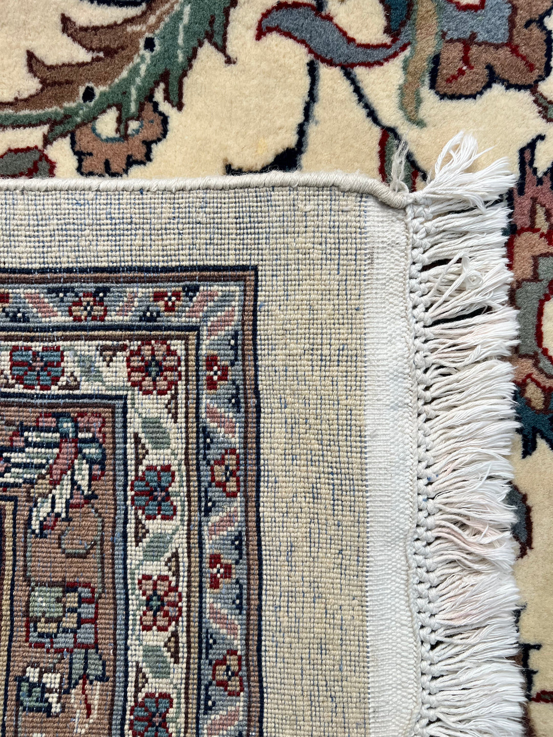 Midnight Versailles – Ivory &amp; Black Kashan Style Floral Rug | 12’0” × 18’0”