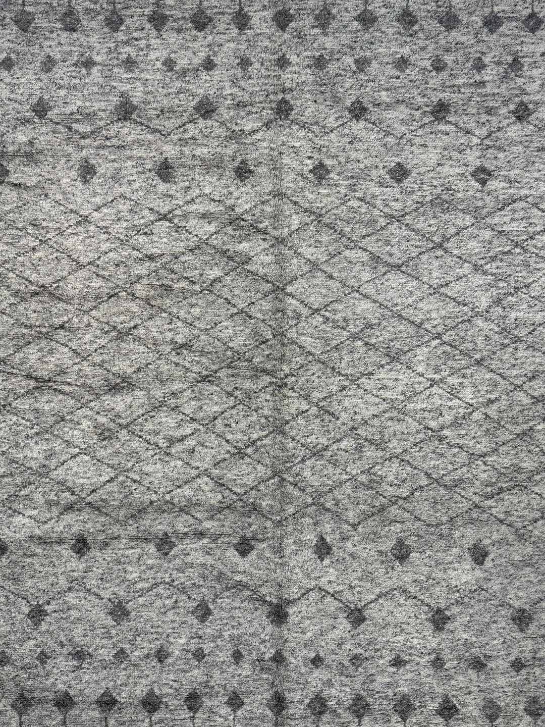 Ashen Atlas – Ivory &amp; Charcoal Grey Moroccan Style Area Rug | 12’2” × 17’8”