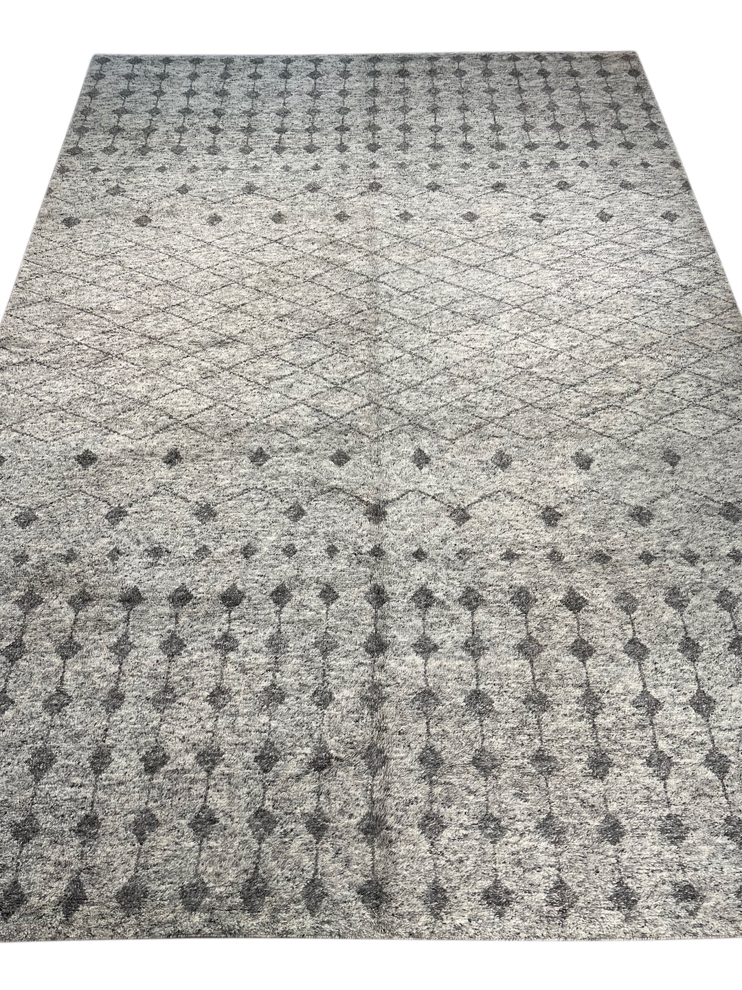 Ashen Atlas – Ivory &amp; Charcoal Grey Moroccan Style Area Rug | 12’2” × 17’8”