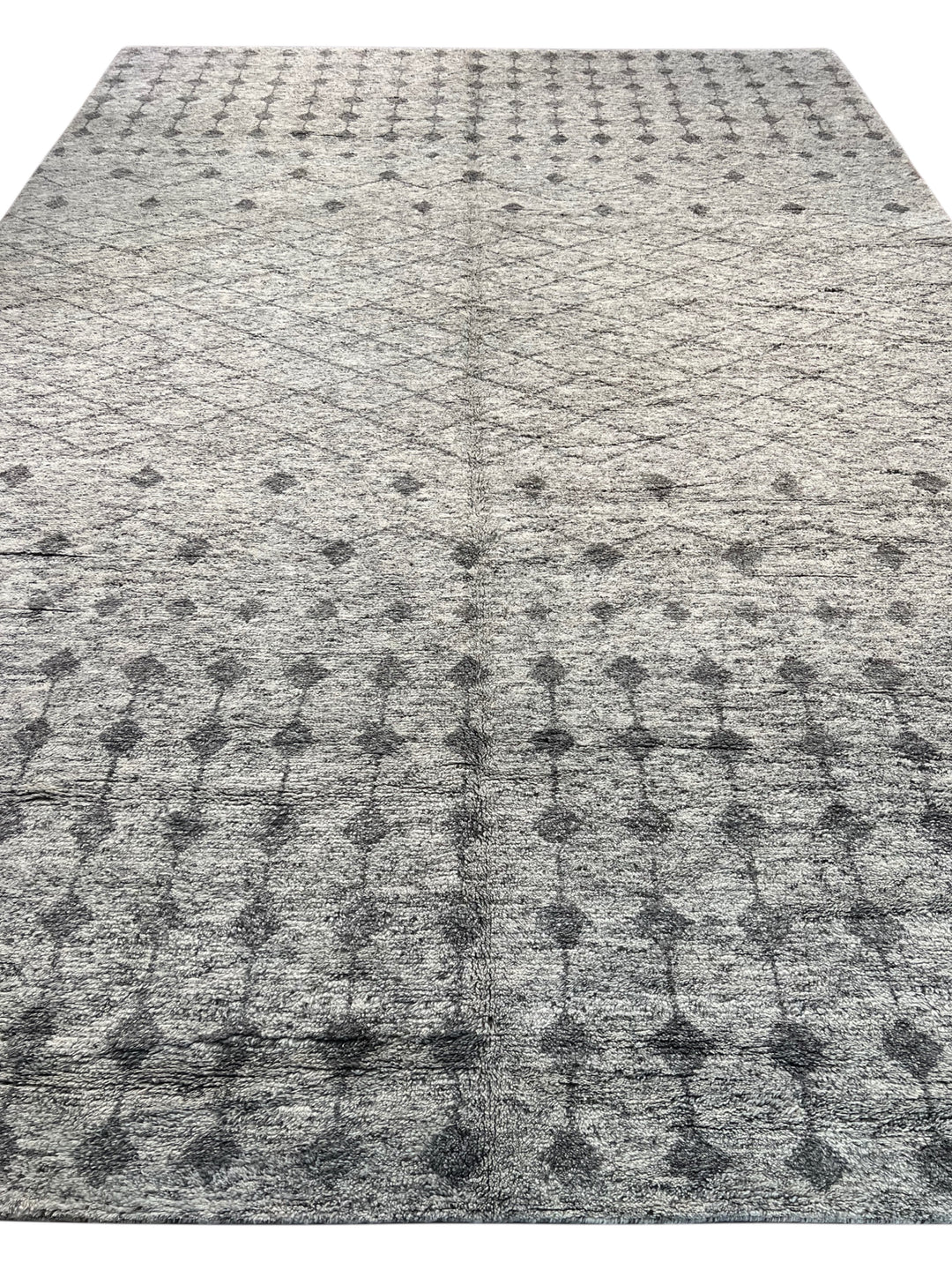 Ashen Atlas – Ivory &amp; Charcoal Grey Moroccan Style Area Rug | 12’2” × 17’8”