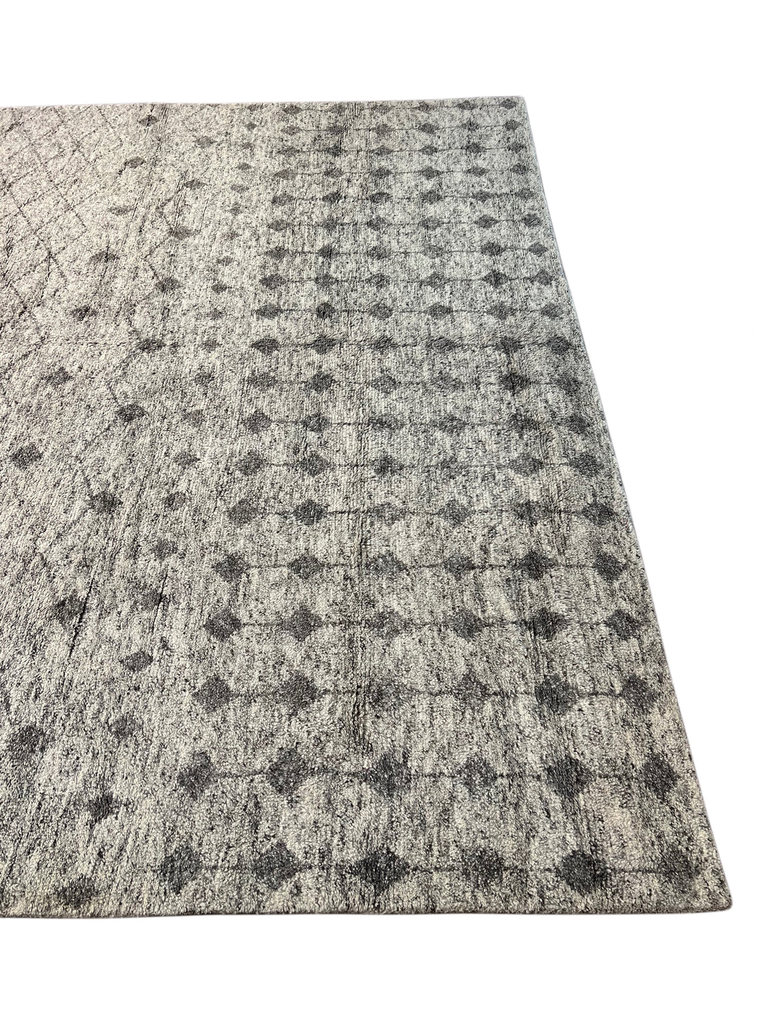 Ashen Atlas – Ivory &amp; Charcoal Grey Moroccan Style Area Rug | 12’2” × 17’8”