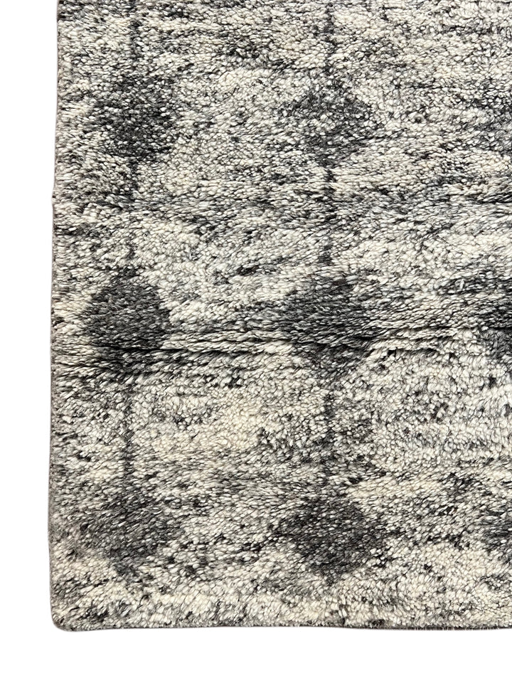 Ashen Atlas – Ivory &amp; Charcoal Grey Moroccan Style Area Rug | 12’2” × 17’8”