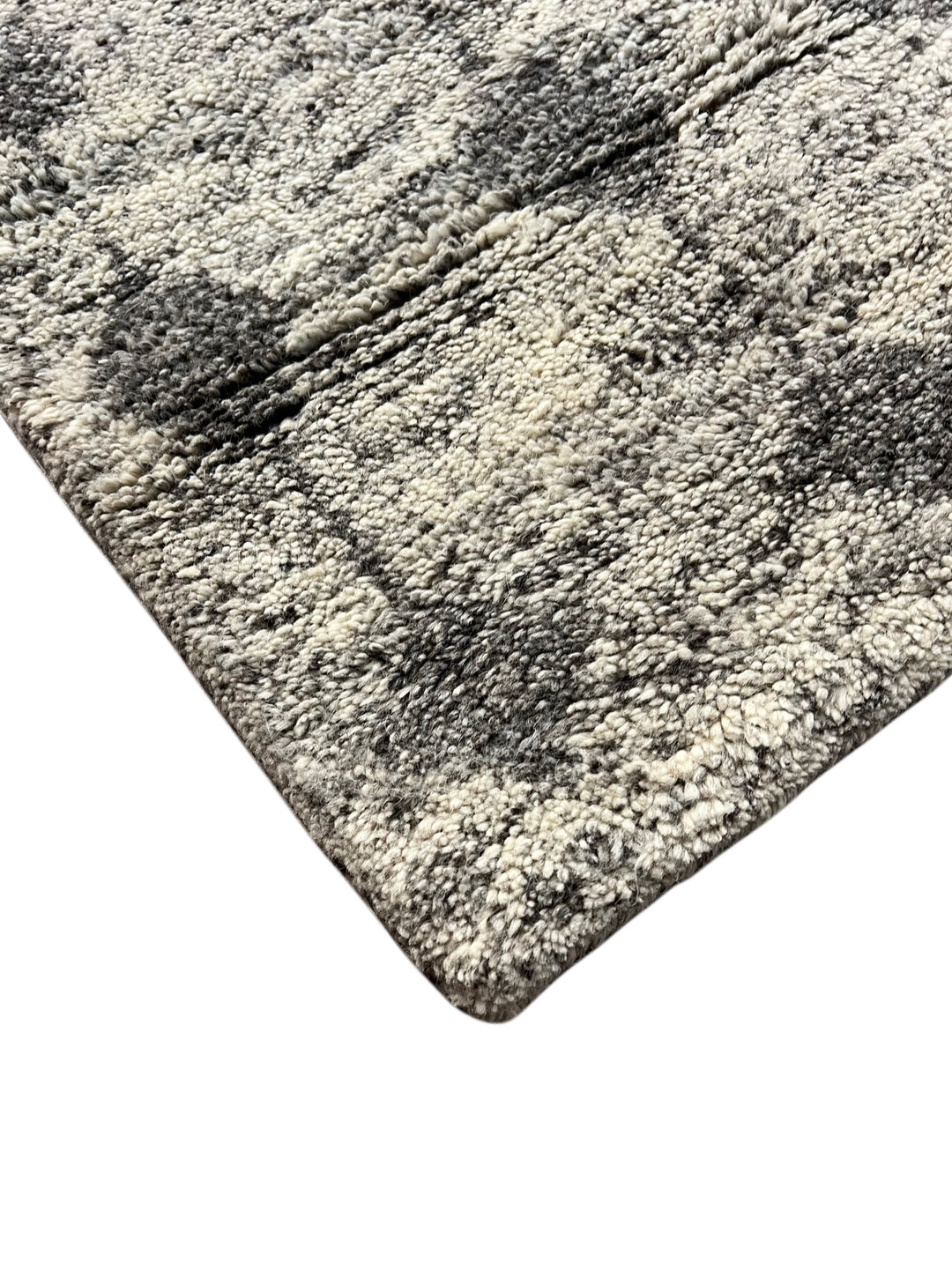 Ashen Atlas – Ivory &amp; Charcoal Grey Moroccan Style Area Rug | 12’2” × 17’8”