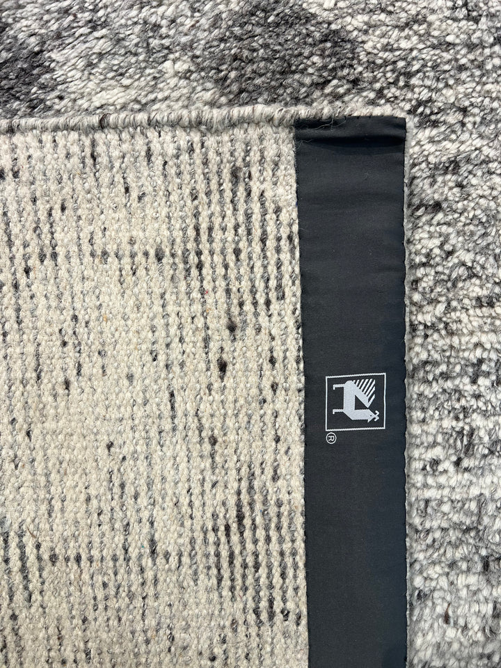 Ashen Atlas – Ivory &amp; Charcoal Grey Moroccan Style Area Rug | 12’2” × 17’8”