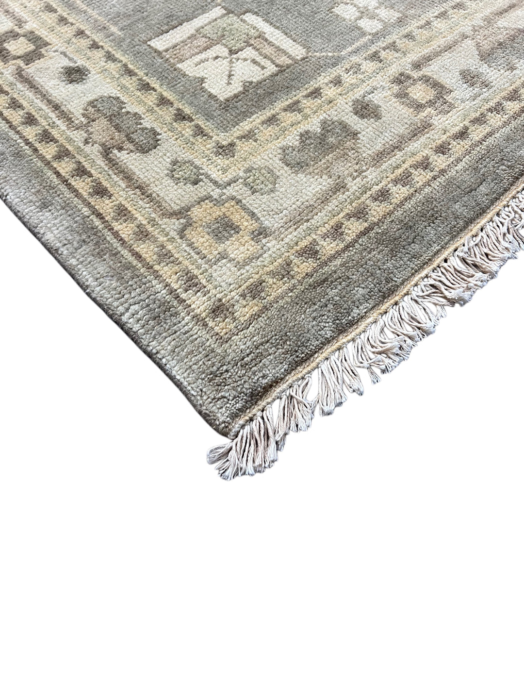 Moonlit Heirloom – Silver Grey &amp; Ivory Oushak Style Rug | 12’3” × 15’3”