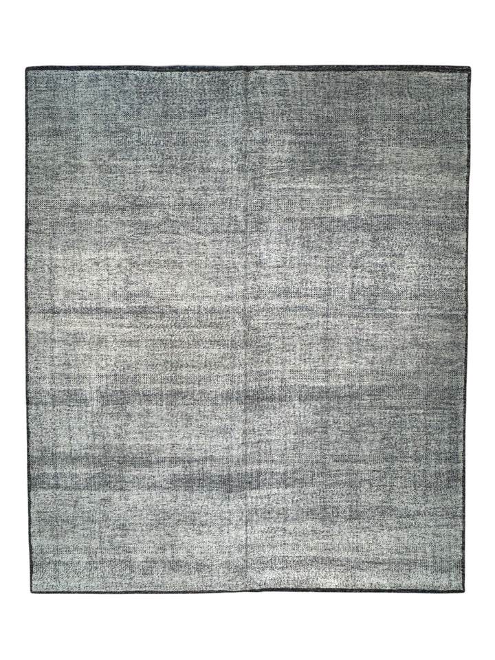 Graphite Weave – Silver Grey &amp; Charcoal Textured Modern Rug | 12’7” × 15’1”