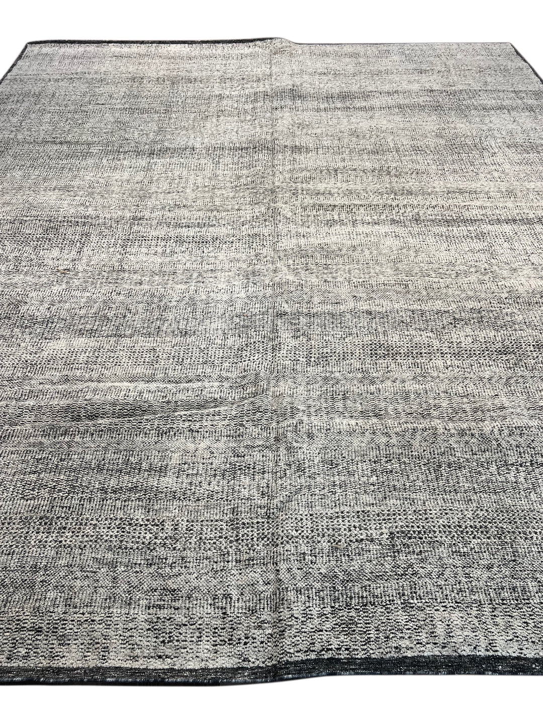Graphite Weave – Silver Grey &amp; Charcoal Textured Modern Rug | 12’7” × 15’1”