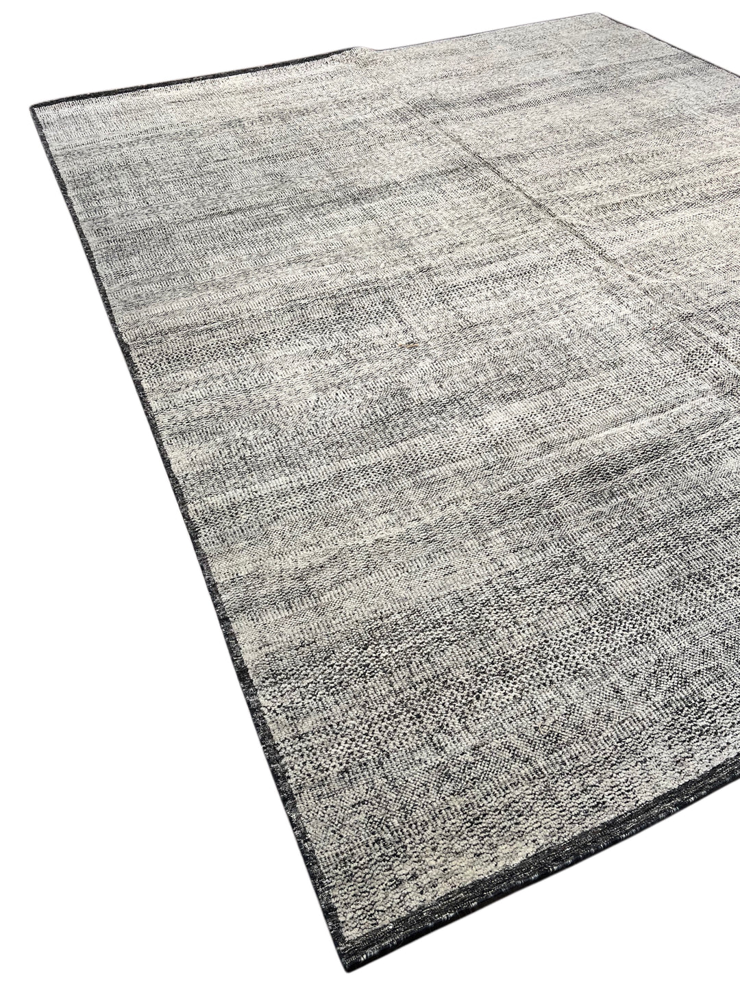 Graphite Weave – Silver Grey &amp; Charcoal Textured Modern Rug | 12’7” × 15’1”