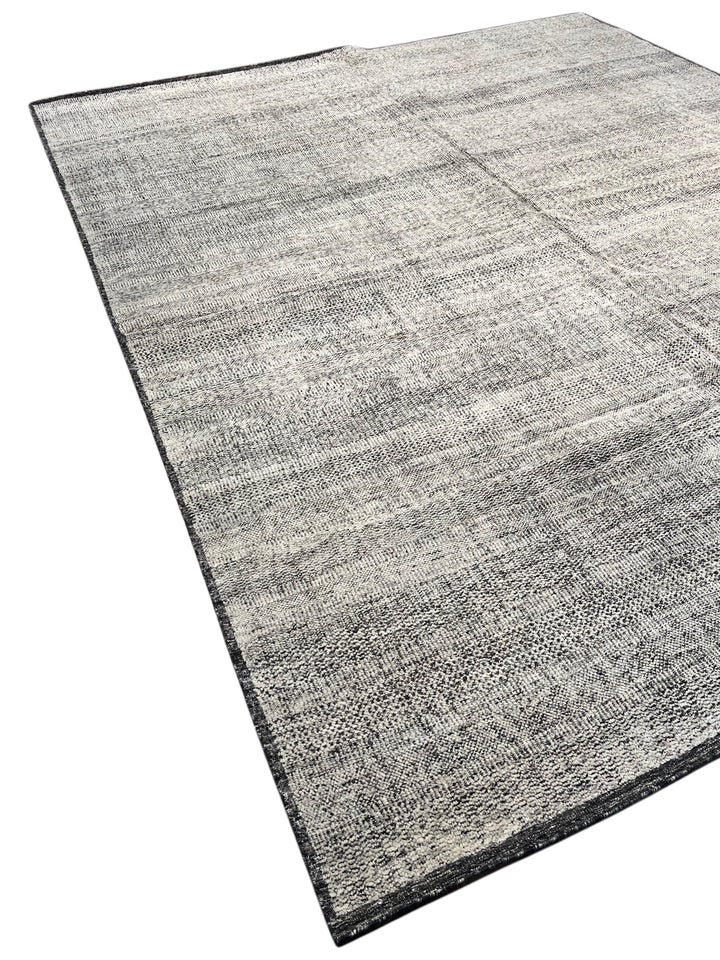 Graphite Weave – Silver Grey &amp; Charcoal Textured Modern Rug | 12’7” × 15’1”
