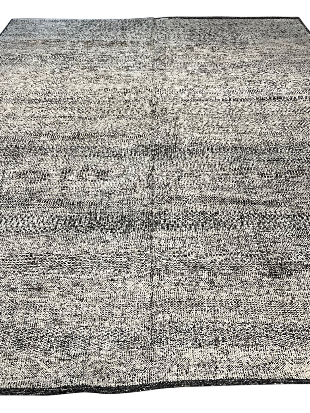 Graphite Weave – Silver Grey &amp; Charcoal Textured Modern Rug | 12’7” × 15’1”