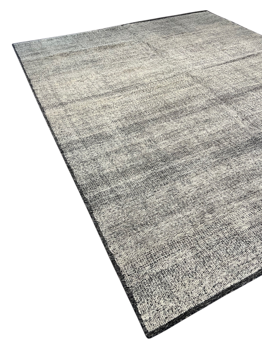 Graphite Weave – Silver Grey &amp; Charcoal Textured Modern Rug | 12’7” × 15’1”