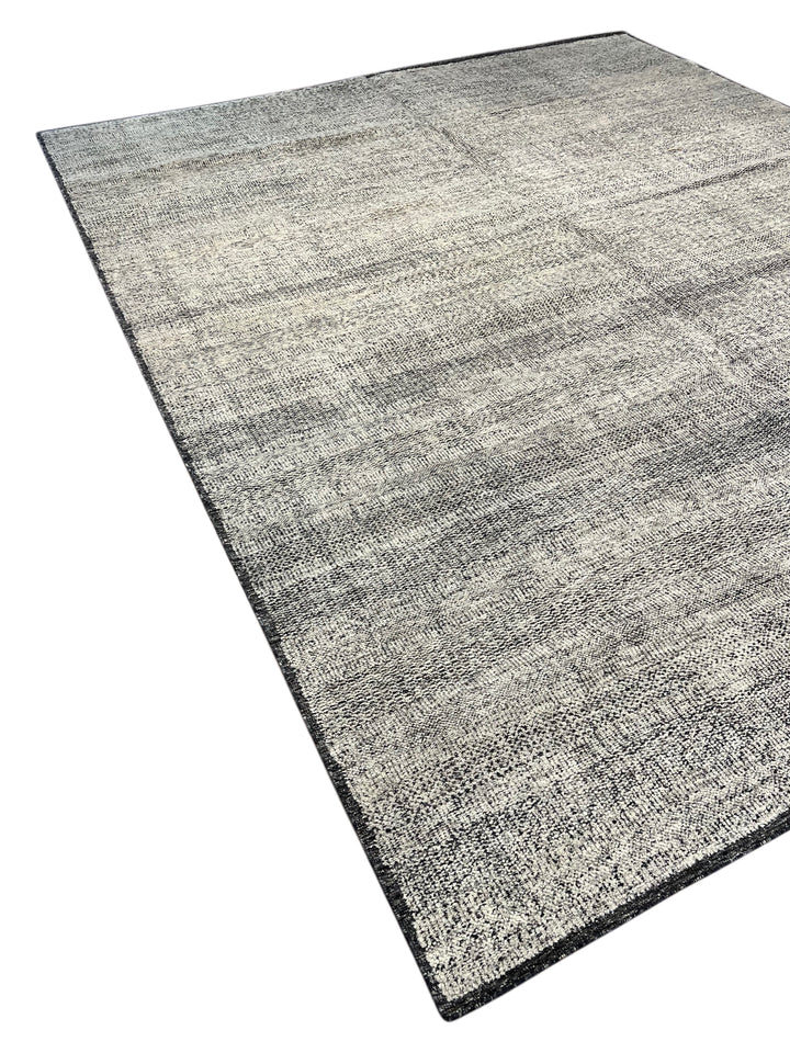 Graphite Weave – Silver Grey &amp; Charcoal Textured Modern Rug | 12’7” × 15’1”