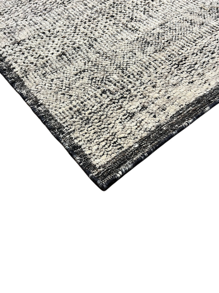 Graphite Weave – Silver Grey &amp; Charcoal Textured Modern Rug | 12’7” × 15’1”