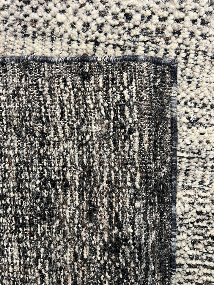 Graphite Weave – Silver Grey &amp; Charcoal Textured Modern Rug | 12’7” × 15’1”